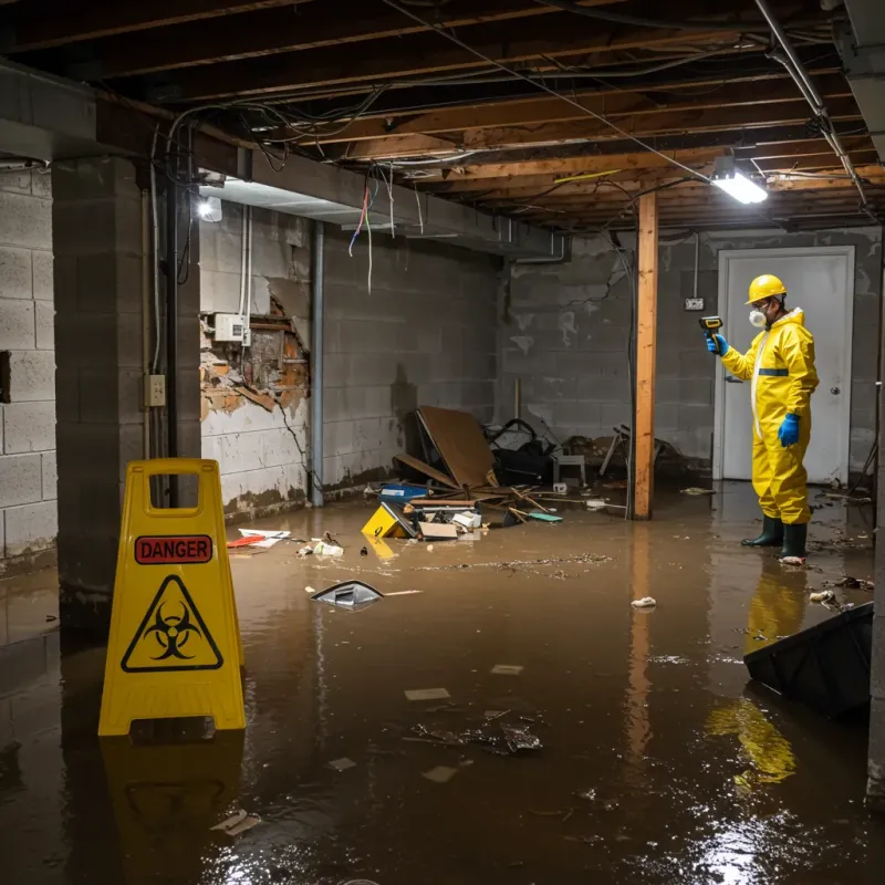 Flooded Basement Electrical Hazard in Cottle County, TX Property